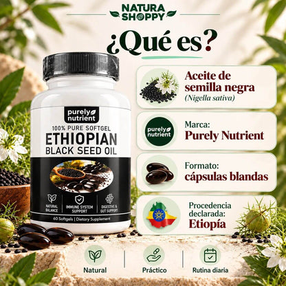 Aceite de Semilla Negra Etíope en Cápsulas