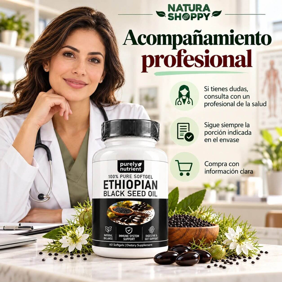 Aceite de Semilla Negra Etíope en Cápsulas