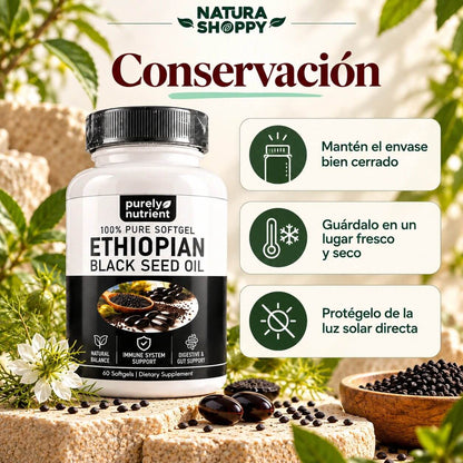 Aceite de Semilla Negra Etíope en Cápsulas