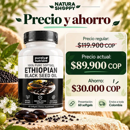 Aceite de Semilla Negra Etíope en Cápsulas